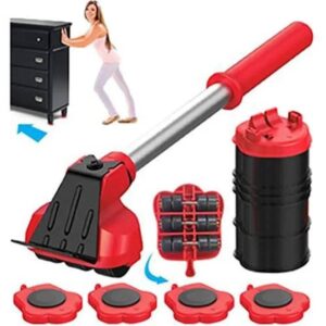 5-Piece Furniture Lifter and Mover Set – Heavy Duty Tool for Sofa, Bed, Cabinet