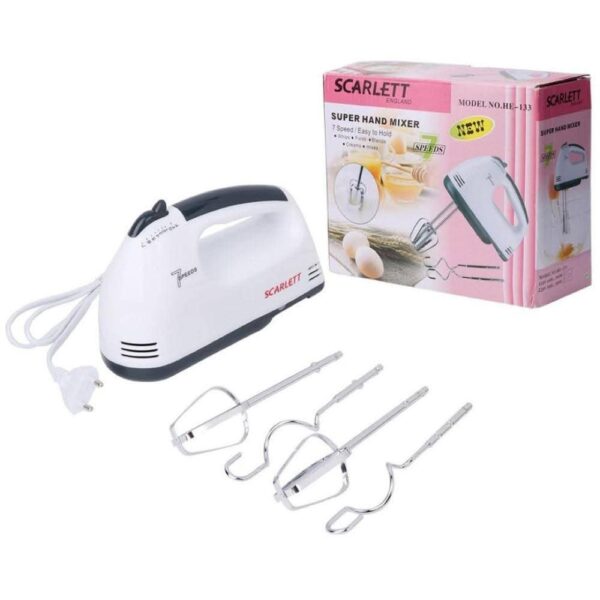 Scarlett Electric Egg Beater and Mixer – 7-Speed Handheld Cake & Cream Blender - Image 2