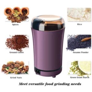 Grinder W8801 Electric Coffee and Spice Grinder with Stainless Steel Cup – Purple