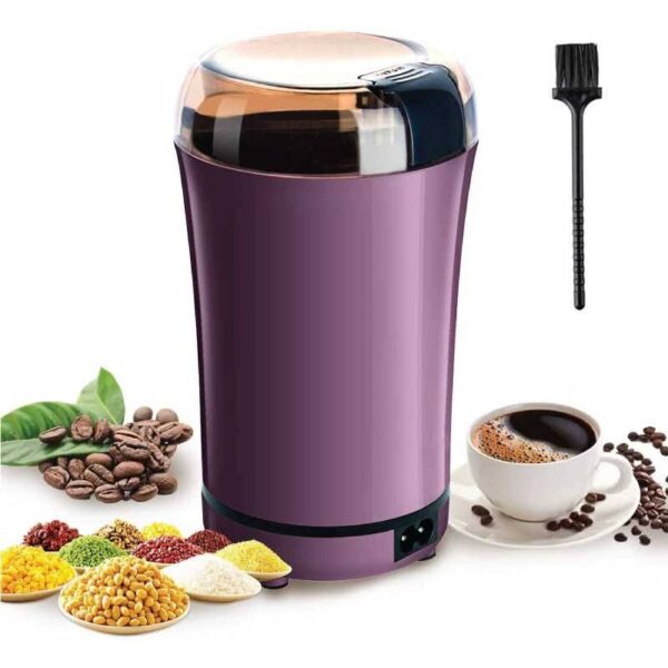 Grinder W8801 Electric Coffee and Spice Grinder with Stainless Steel Cup – Purple