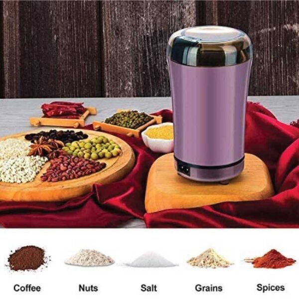 Grinder W8801 Electric Coffee and Spice Grinder with Stainless Steel Cup – Purple
