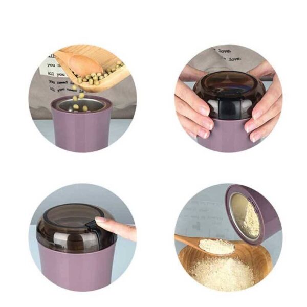 Grinder W8801 Electric Coffee and Spice Grinder with Stainless Steel Cup – Purple